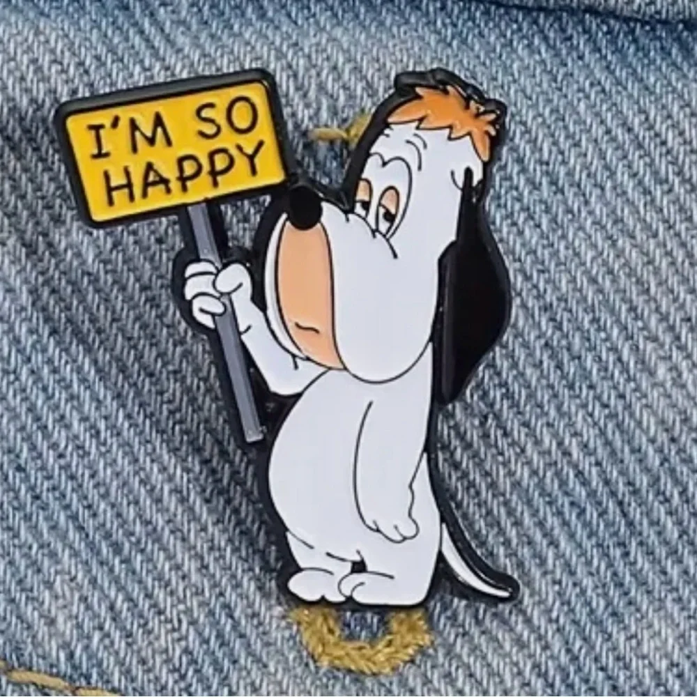 DROOPY dog enamel pin - classic cartoon brooch lapel
